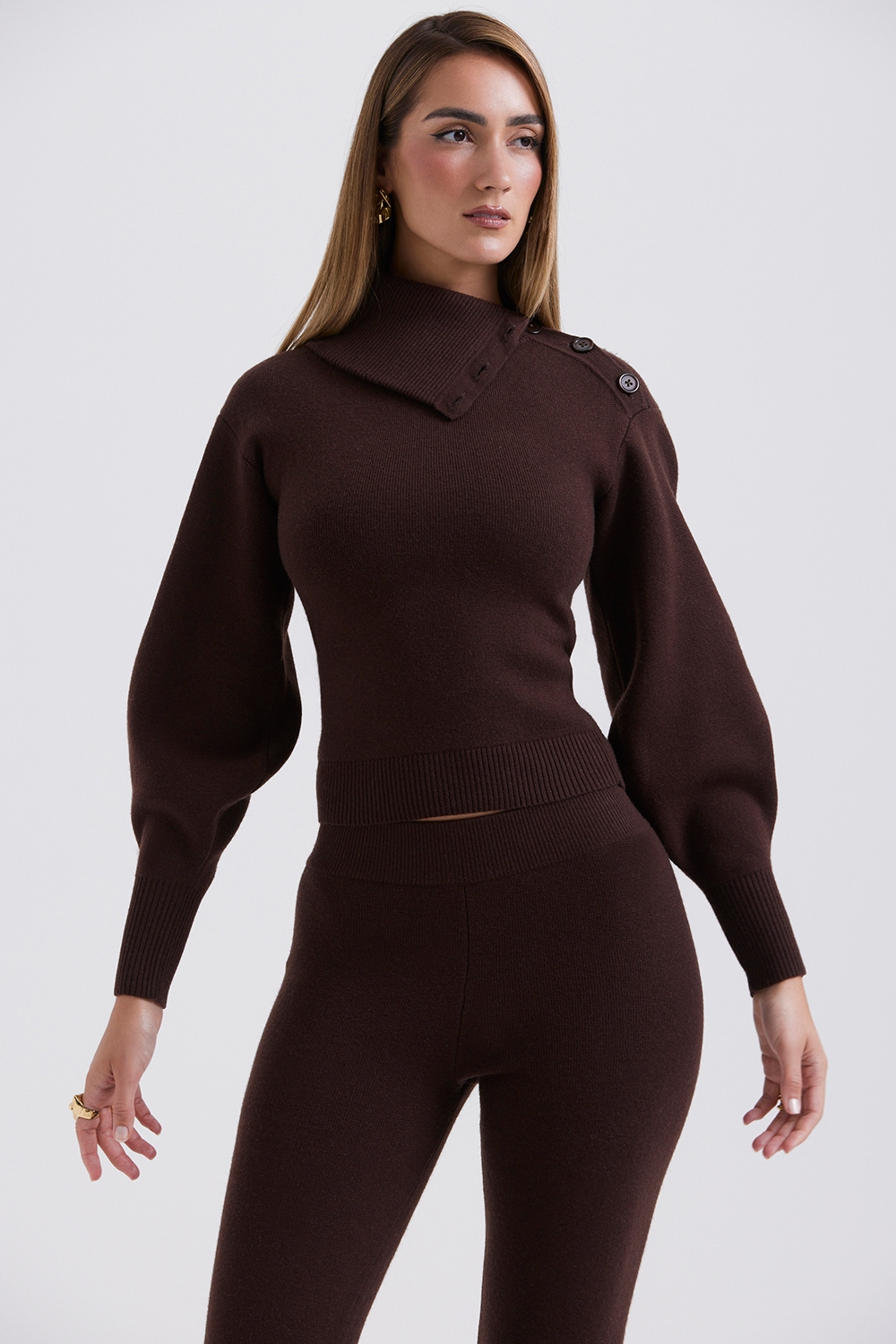 Adelita  Chocolate Cashmere Blend Sweater — image 1