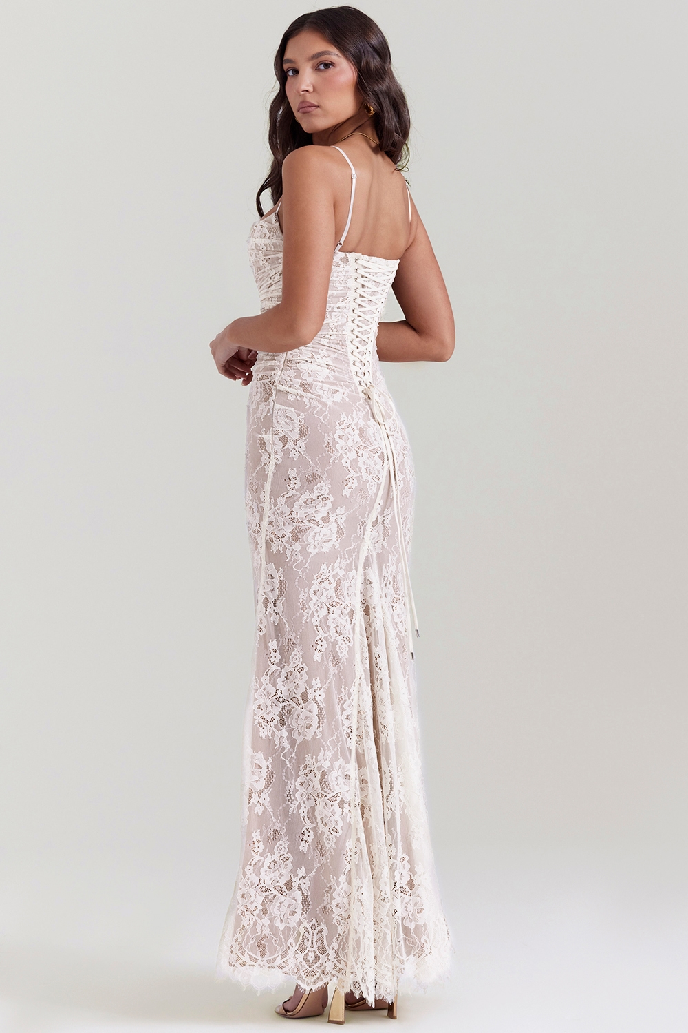 Artemis  Vintage Cream Lace Maxi Dress — image 9