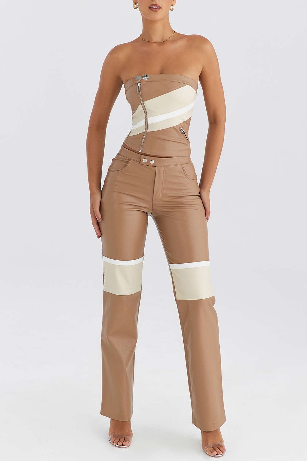 Mistress Rocks Nutmeg Vegan Leather Trousers - SALE — image 3