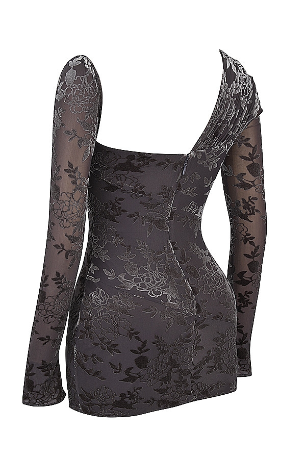Mistress Rocks Slate Devore Mini Dress - SALE — image 13