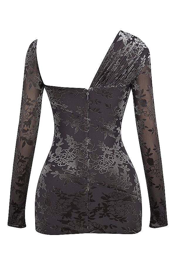 Mistress Rocks Slate Devore Mini Dress - SALE — image 14