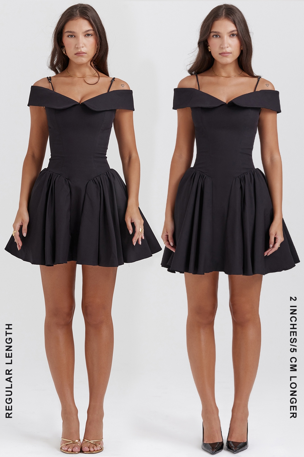 Elida  Black Off Shoulder Mini Dress — image 11