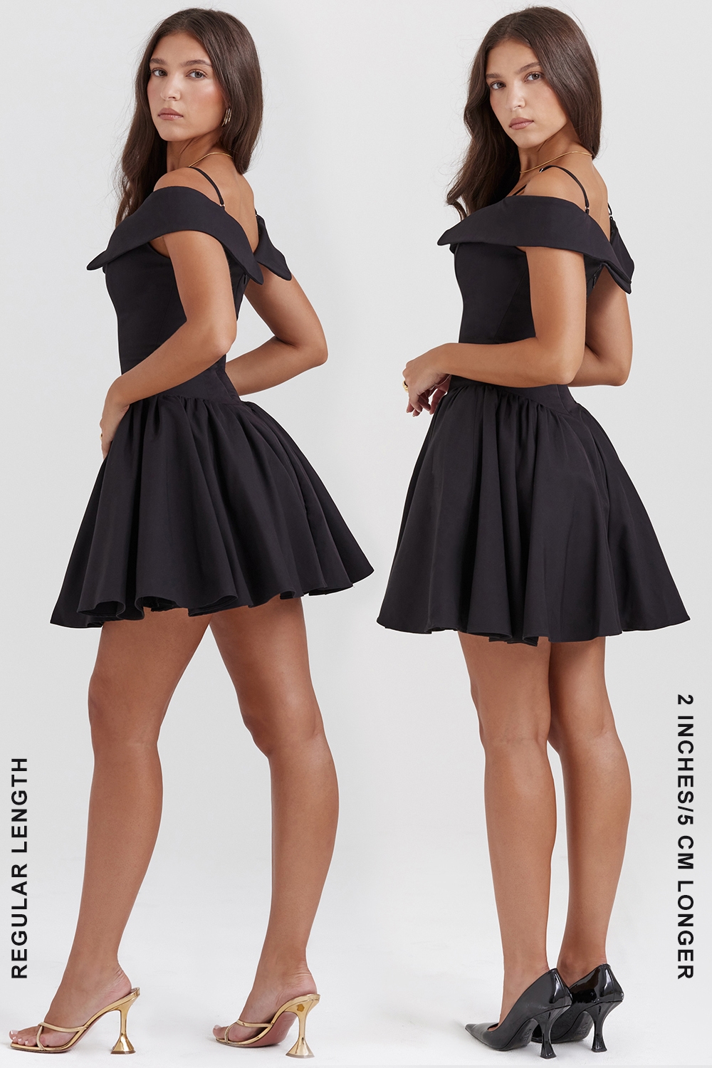 Elida  Black Off Shoulder Mini Dress — image 12