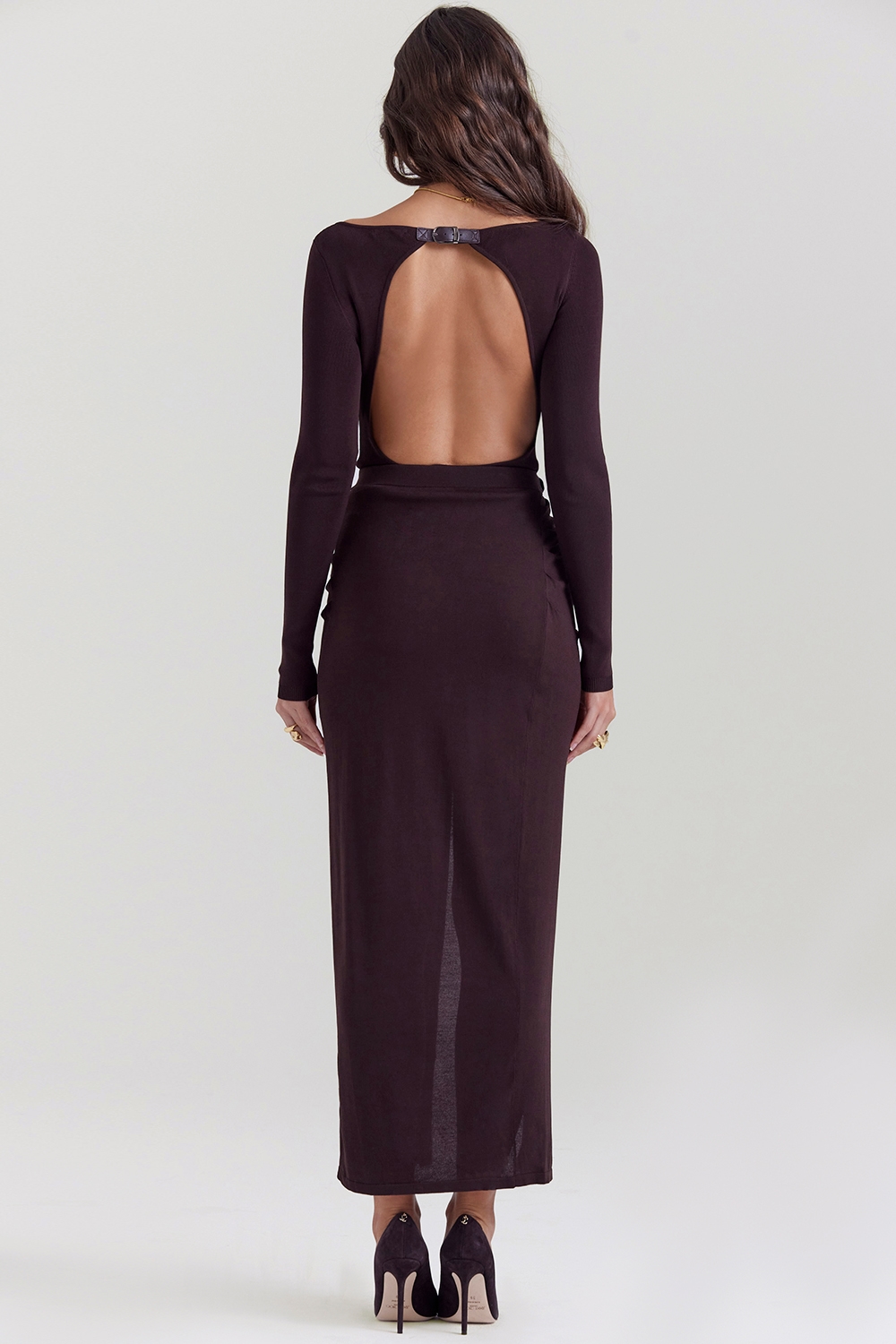 Lilas  Espresso Knit Midi Skirt — image 7