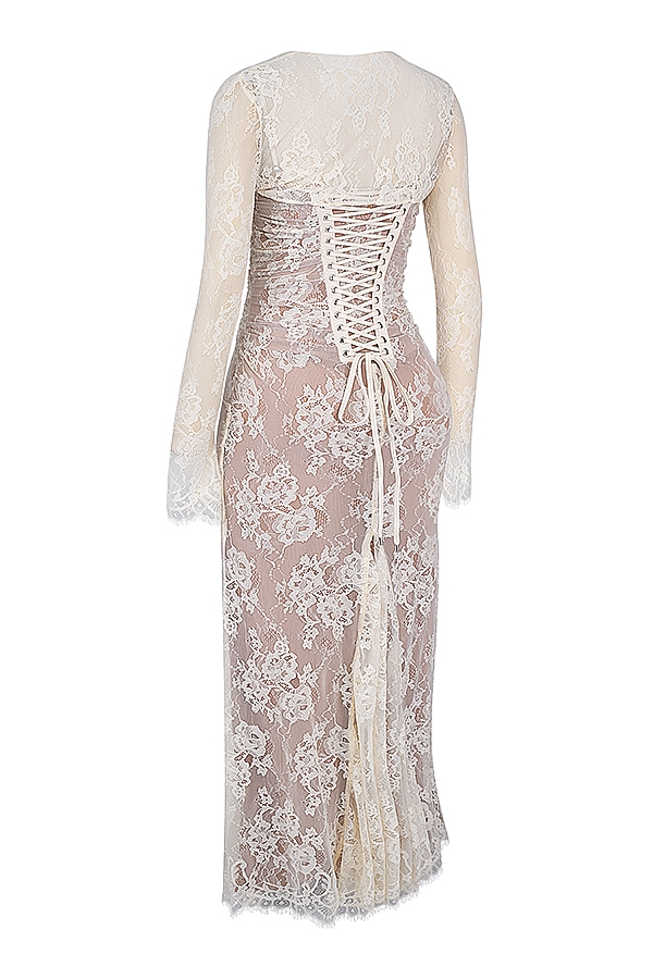 Artemis  Vintage Cream Lace Maxi Dress — image 18