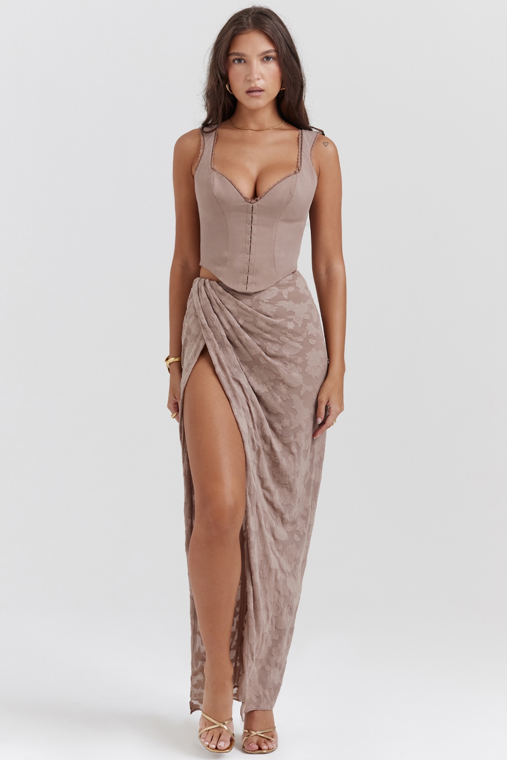 Robyn  Mushroom Lace Trim Corset — image 3