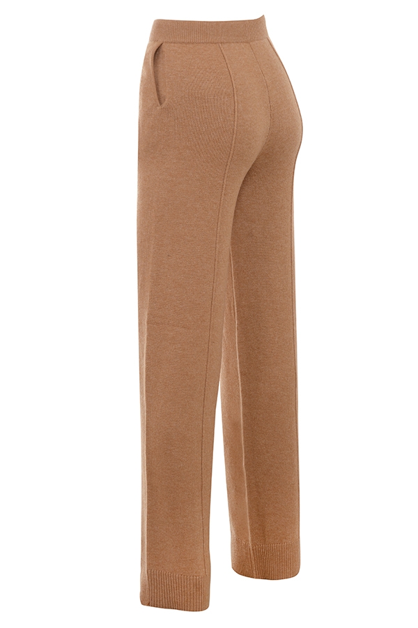 Yalina  Camel Cashmere Blend Trousers — image 11