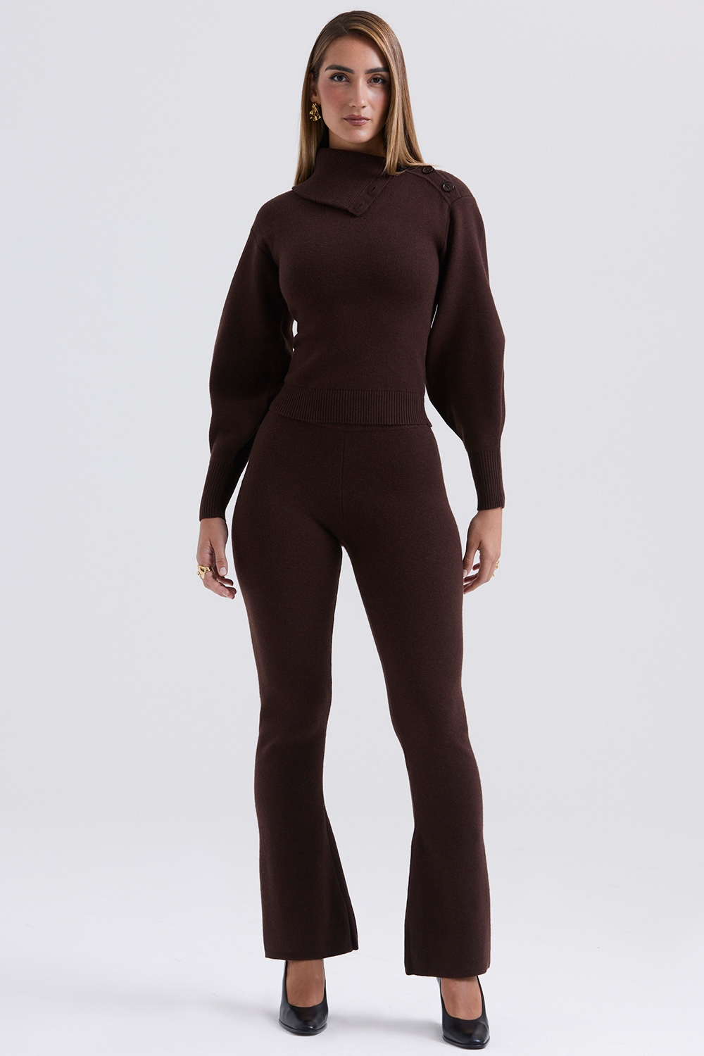 Adelita  Chocolate Cashmere Blend Sweater — image 2