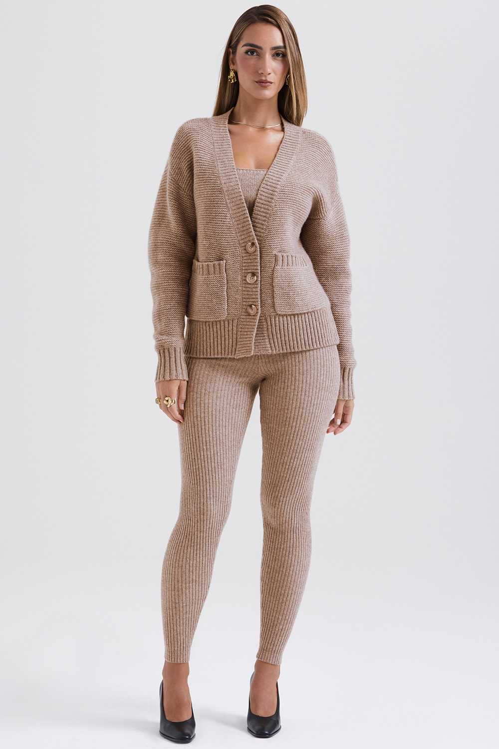 Alara  Barley Chunky Natural Wool Cardigan — image 2