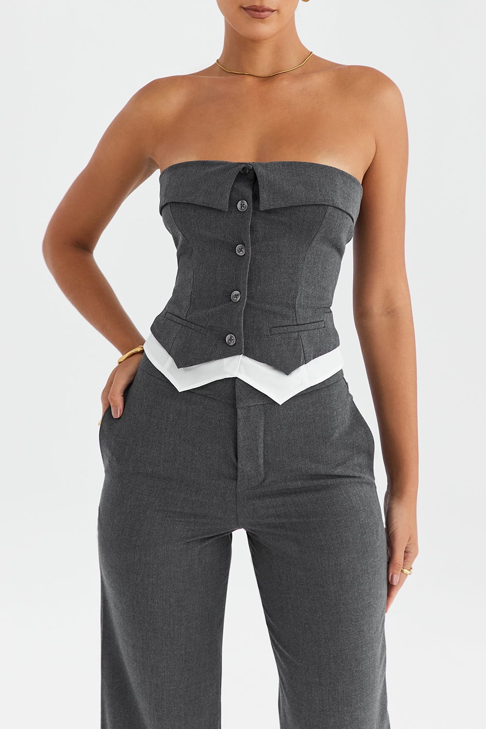 Mistress Rocks Slate Strapless Top - SALE — image 4