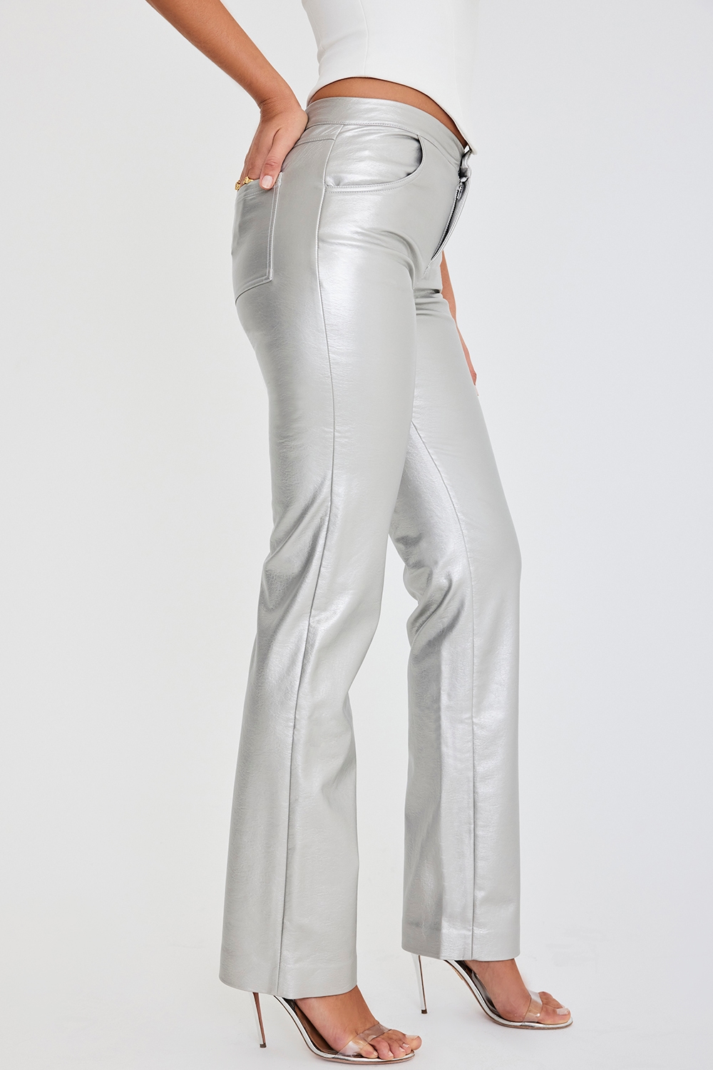 Mistress Rocks Silver Metallic Trousers - SALE — image 8