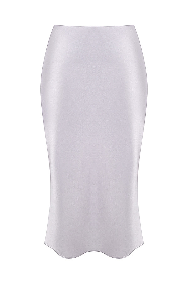 Mistress Rocks Silver Satin Midi Skirt - SALE — image 12