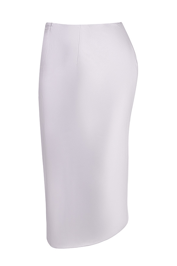 Mistress Rocks Silver Satin Midi Skirt - SALE — image 13