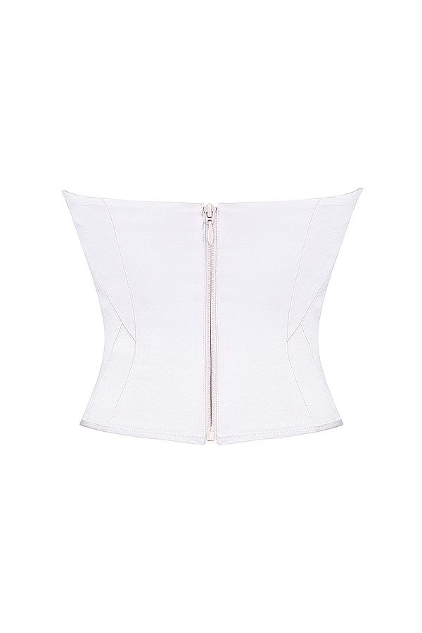 Mistress Rocks Silver Satin Strapless Corset - SALE — image 13
