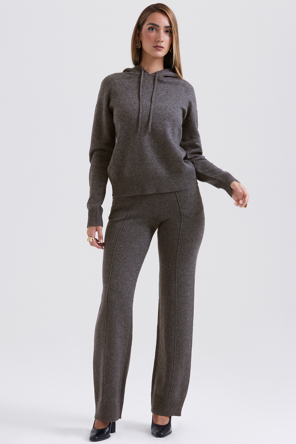 Jionni  Charcoal Cashmere Blend Hoodie — image 2