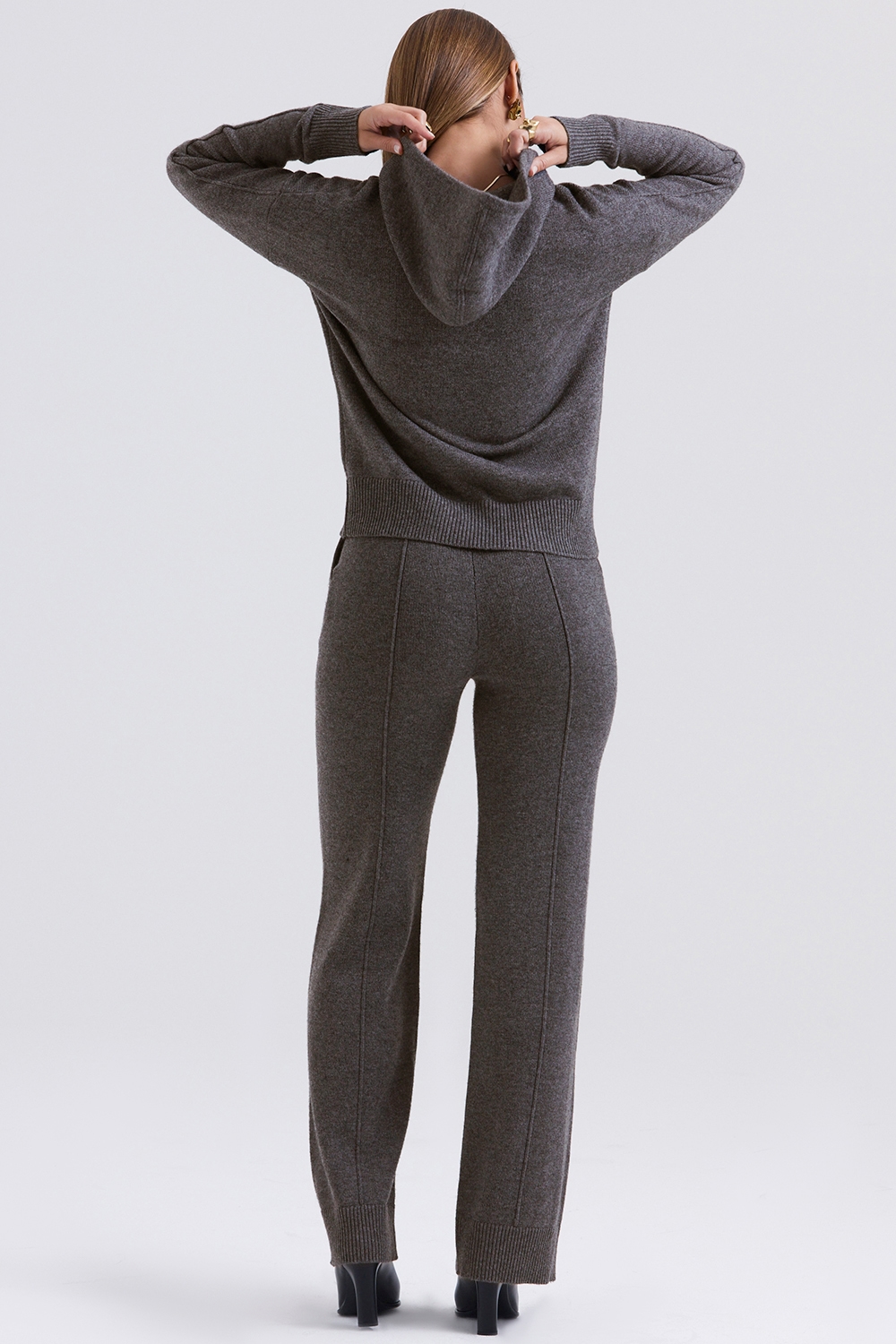 Jionni  Charcoal Cashmere Blend Hoodie — image 7