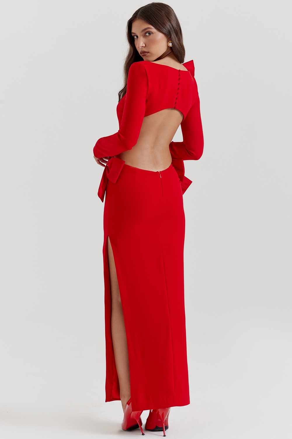 Lavele  Red Bow Maxi Dress — image 8