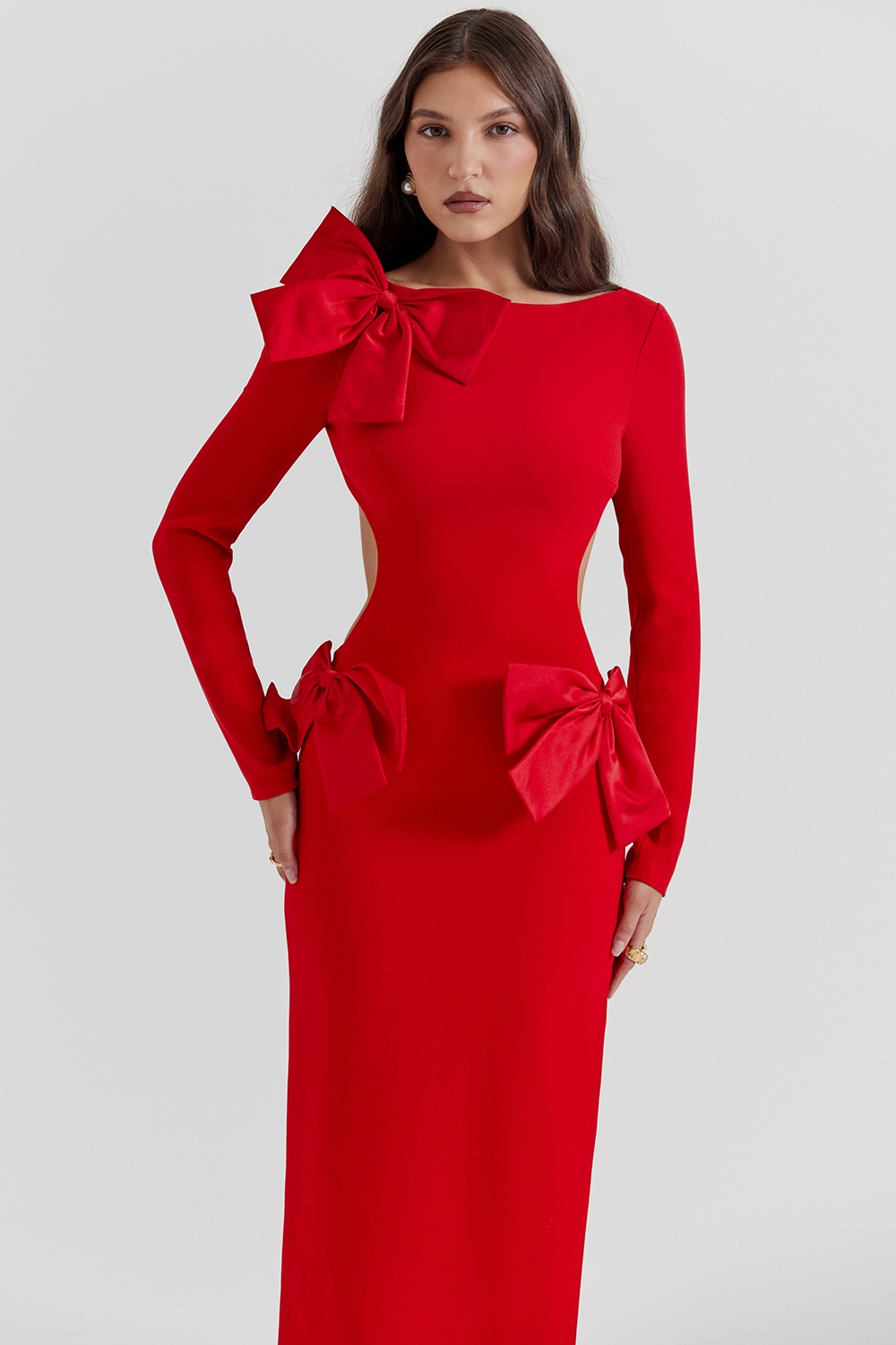 Lavele  Red Bow Maxi Dress — image 6