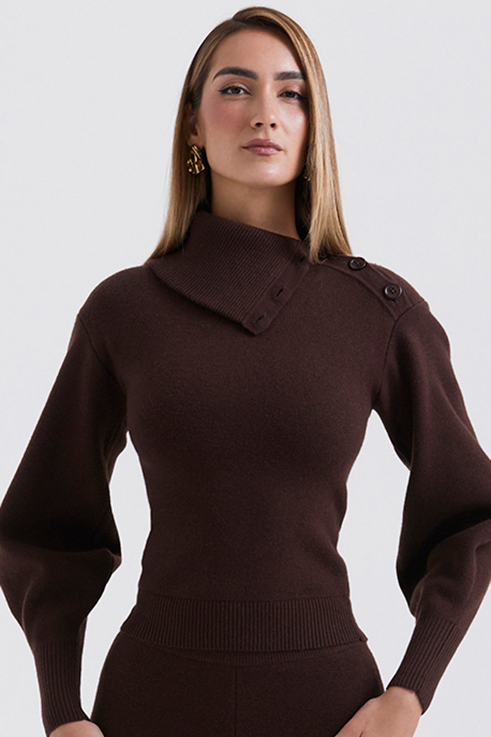 Adelita  Chocolate Cashmere Blend Sweater — image 5