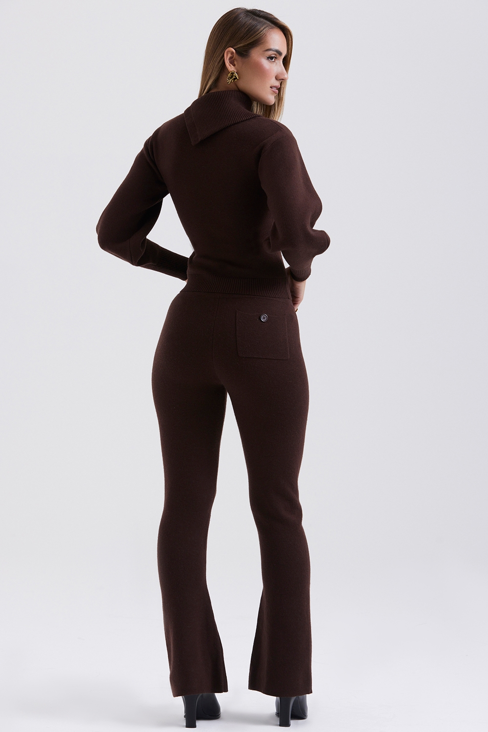 Nereida  Chocolate Cashmere Blend Trousers — image 6