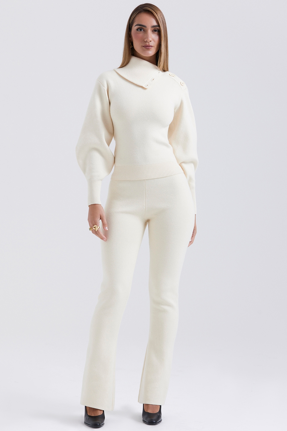 Adelita  Cream Cashmere Blend Sweater — image 2
