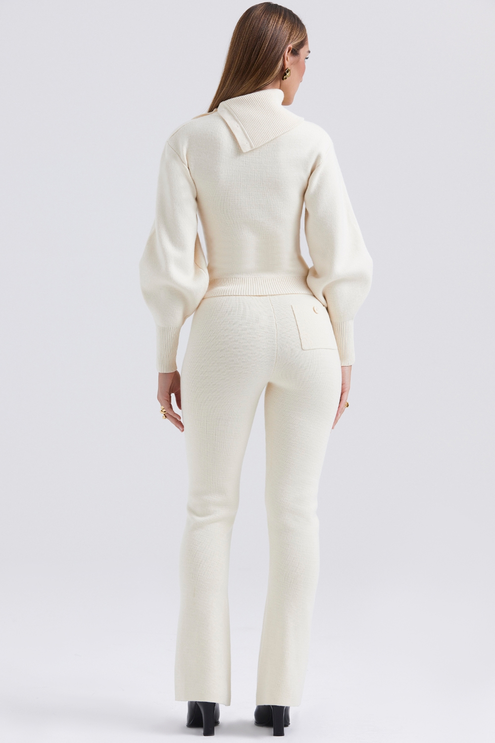 Nereida  Cream Cashmere Blend Trousers — image 7