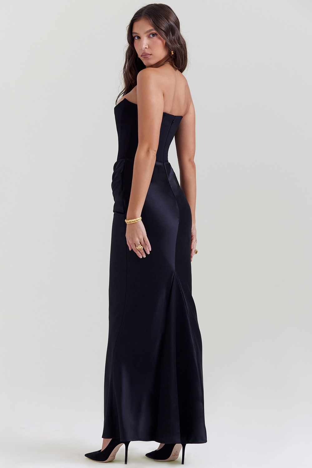 Persephone  Black Strapless Corset Dress — image 7