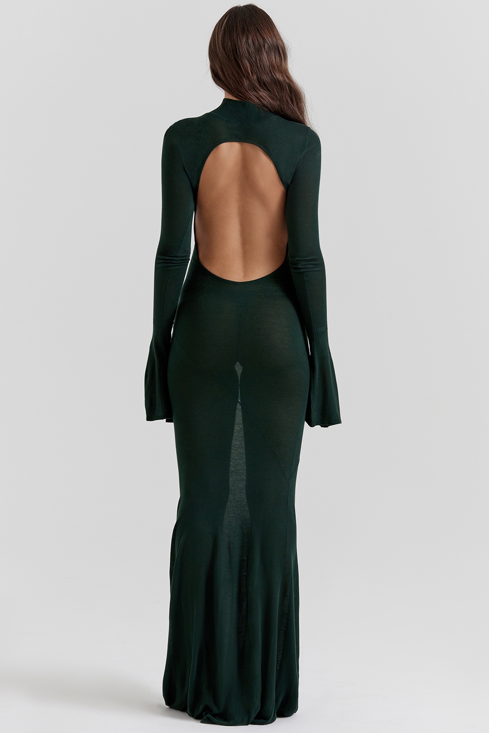 Sancha  Forest Green Knit Maxi Dress — image 8