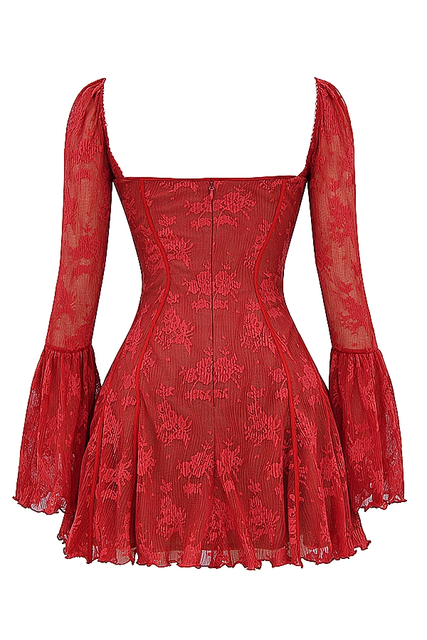 Analissa  Scarlet Lace Corset Dress — image 17