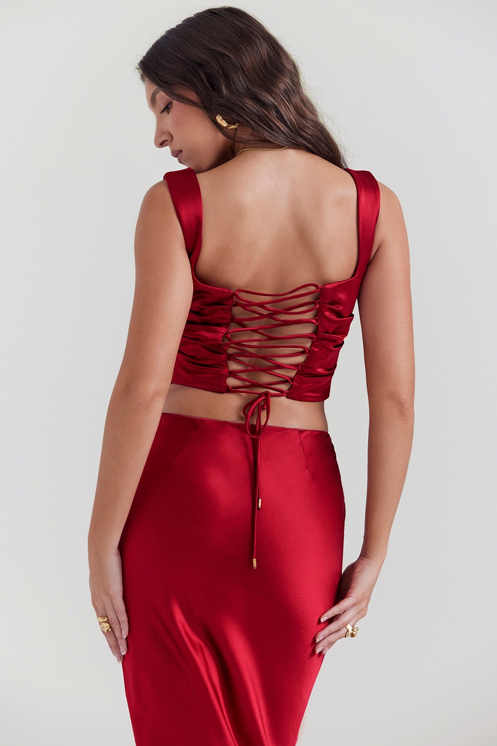 Una  Ruby Lace-Back Corset — image 9