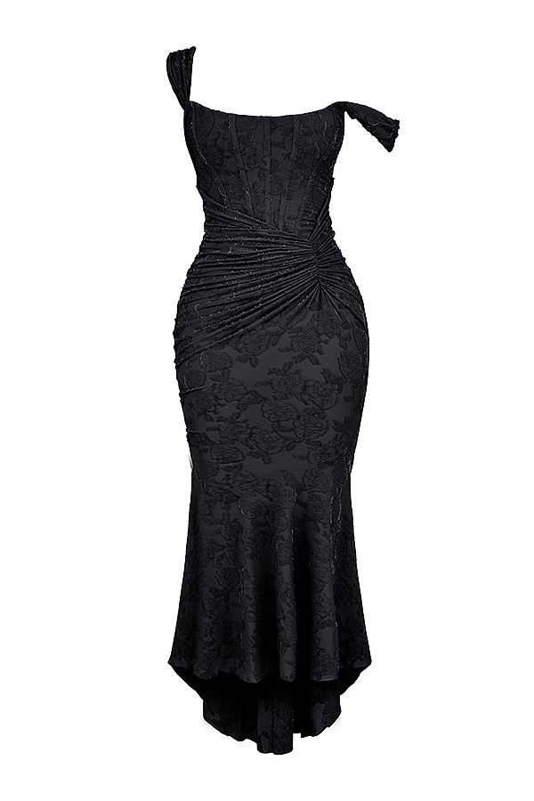 Cesca  Black Floral Maxi Dress — image 11