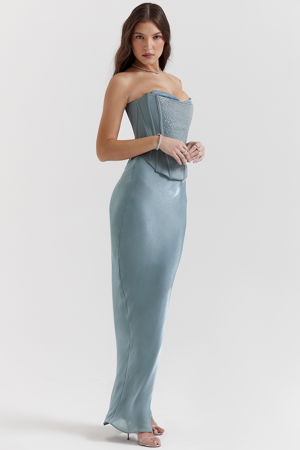 Amadi  Cool Blue Floor Length Maxi Skirt — image 7