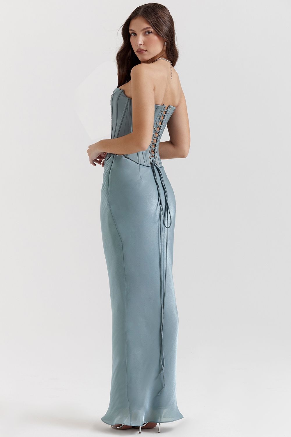 Amadi  Cool Blue Floor Length Maxi Skirt — image 8