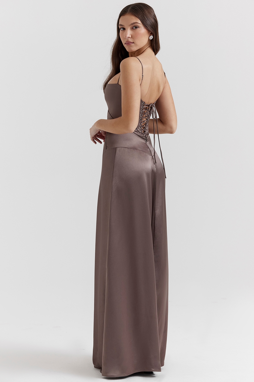 Anabella  Smoke Lace Up Maxi Dress — image 10