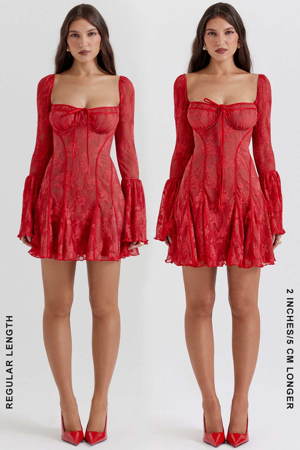 Analissa  Scarlet Lace Corset Dress — image 13