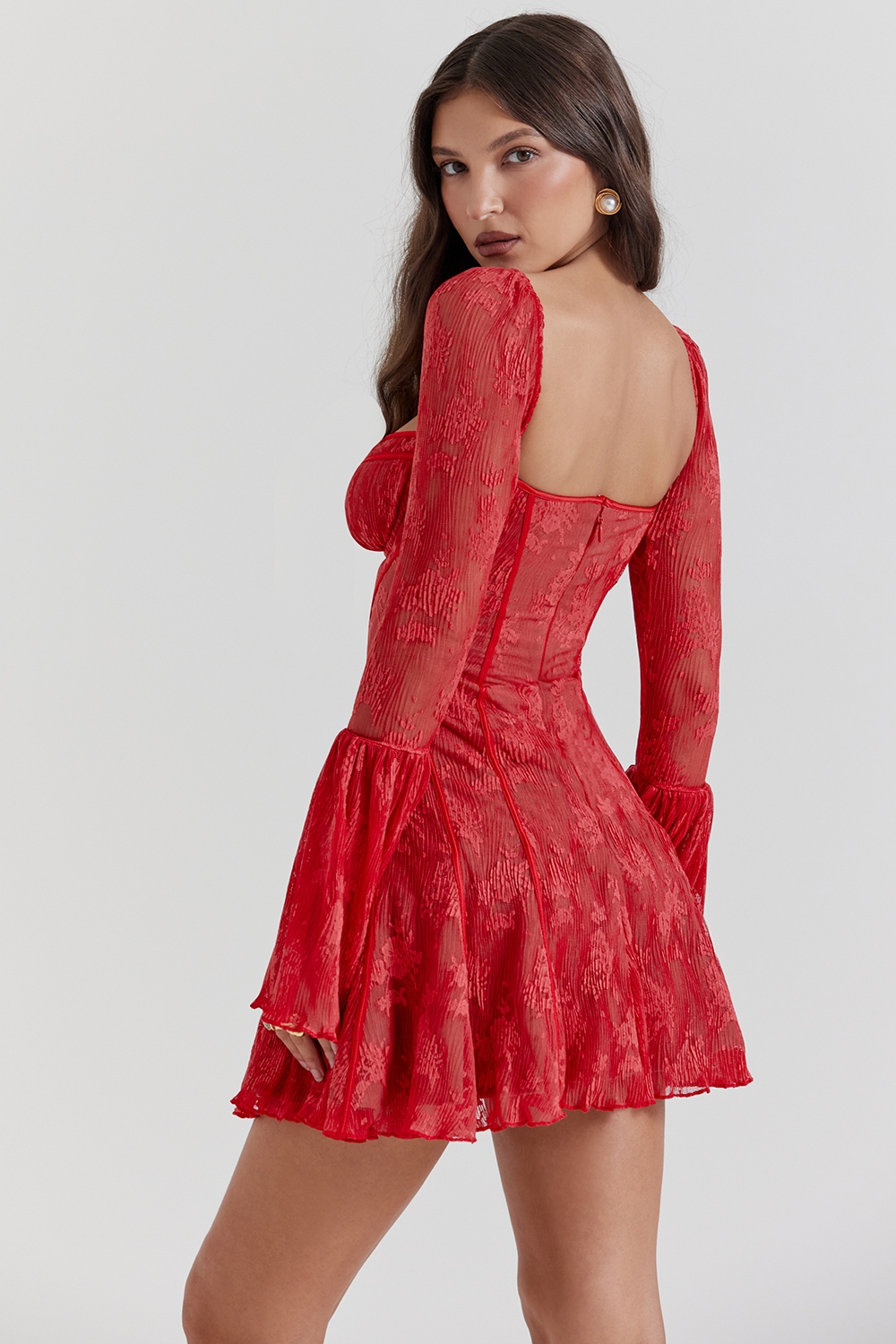 Analissa  Scarlet Lace Corset Dress — image 10