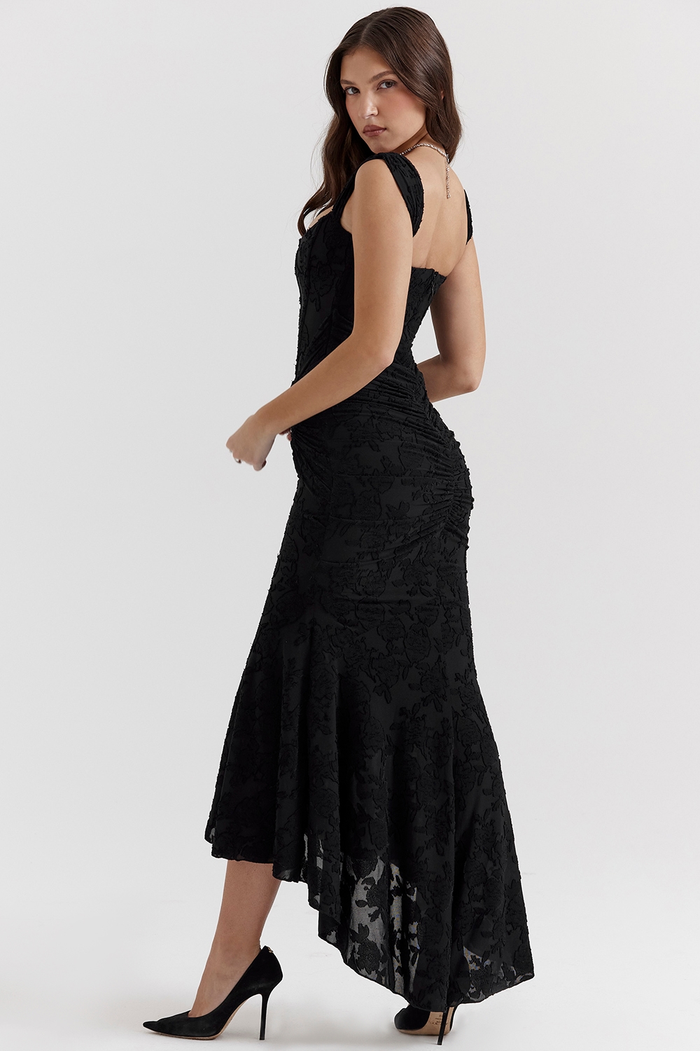 Cesca  Black Floral Maxi Dress — image 8