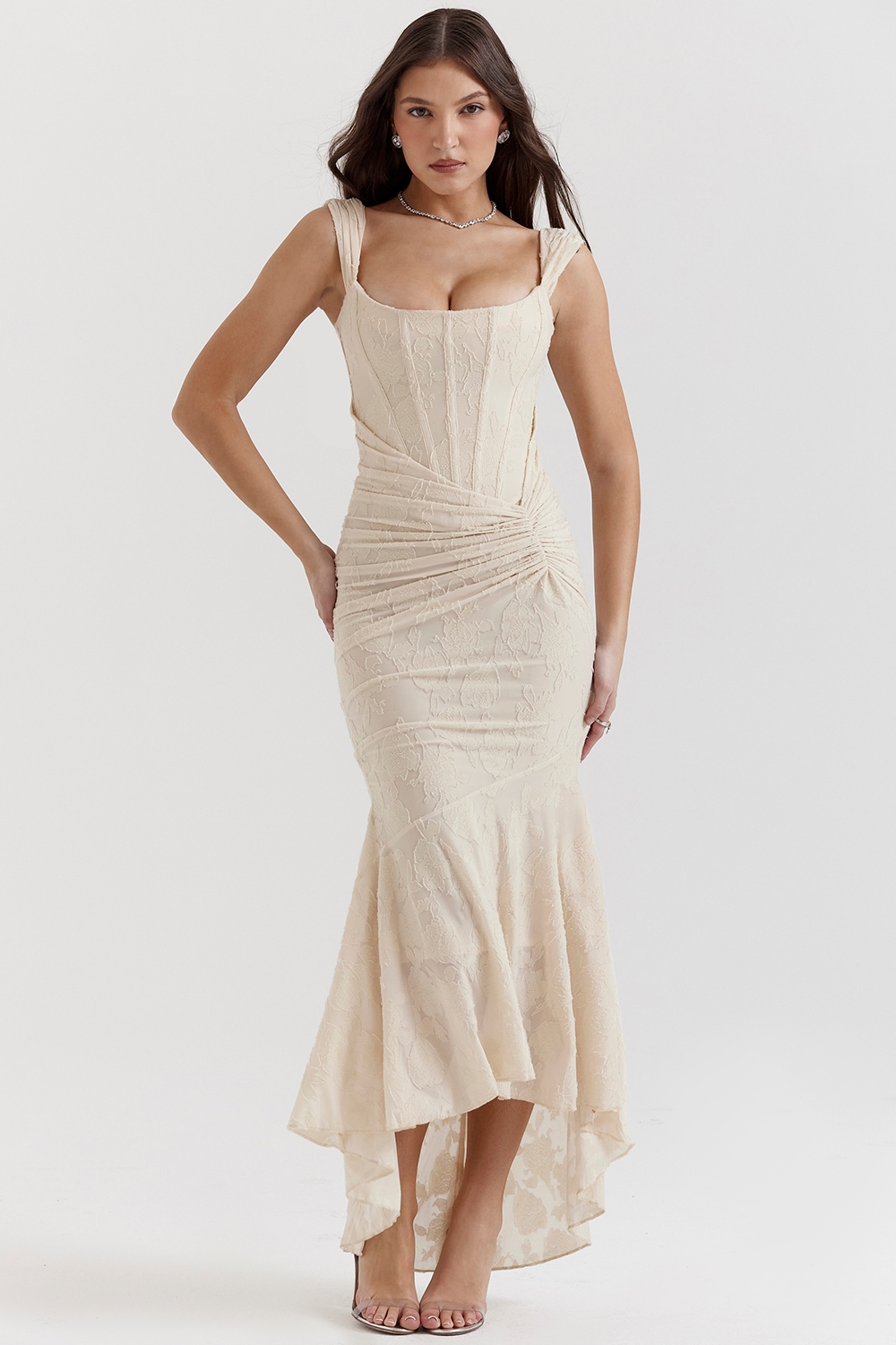 Cesca  Vintage Cream Floral Maxi Dress — image 5