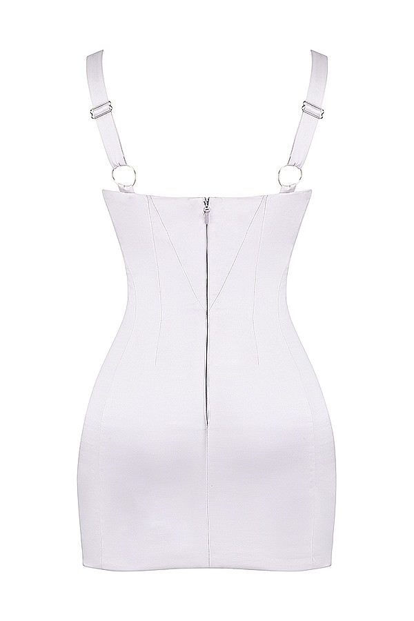 Mistress Rocks Silver Satin Mini Dress - SALE — image 13