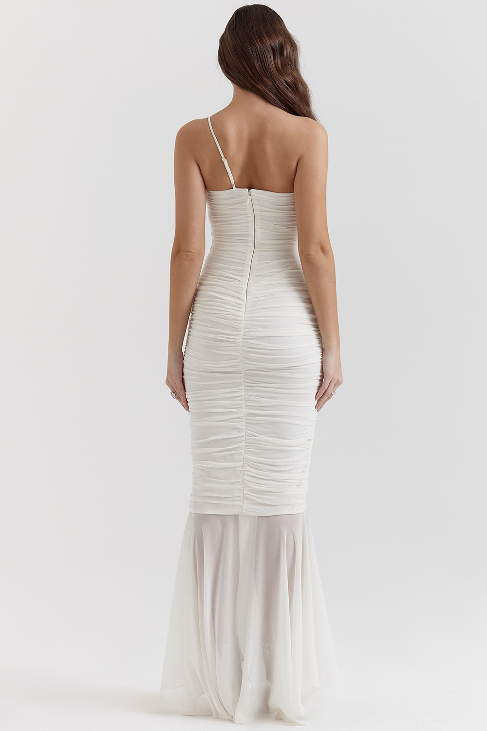Pearla  Ivory Ruched Maxi Dress — image 9