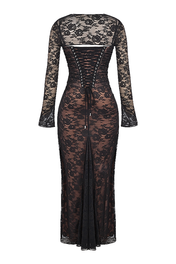Artemis  Black Lace Maxi Dress — image 18