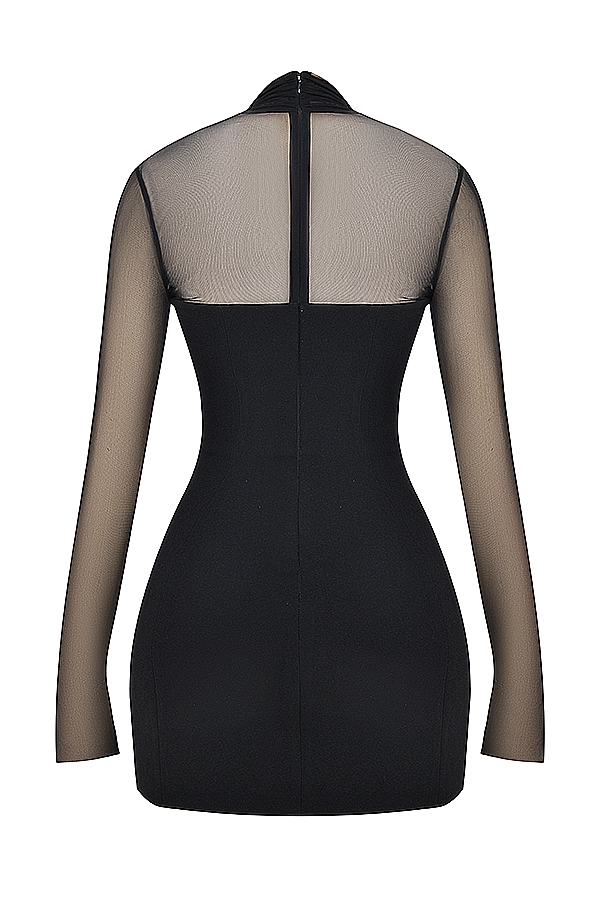 Holly  Black Plunge Mini Dress — image 16