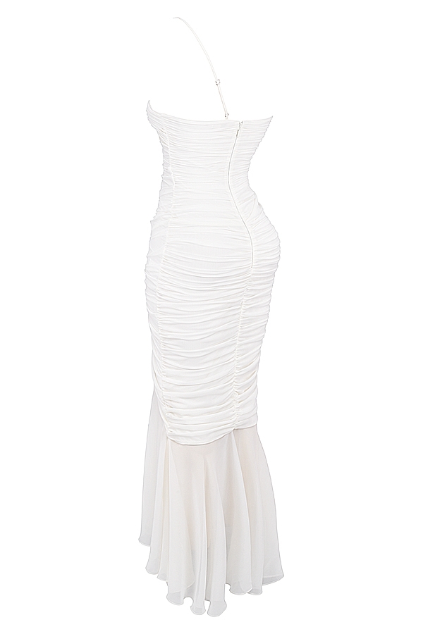 Pearla  Ivory Ruched Maxi Dress — image 16
