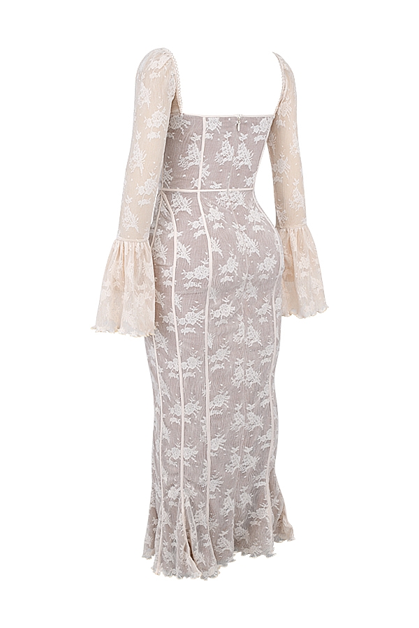 Delilah  Vintage Cream Lace Maxi Dress — image 14