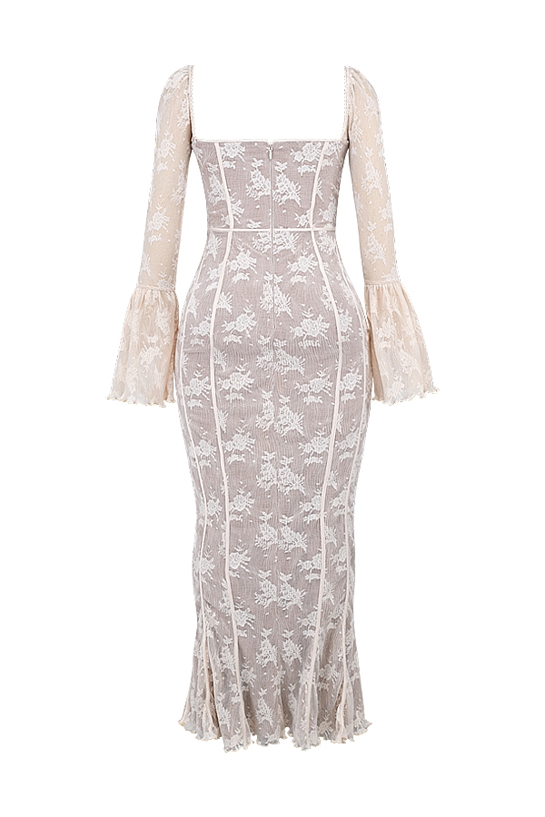 Delilah  Vintage Cream Lace Maxi Dress — image 15