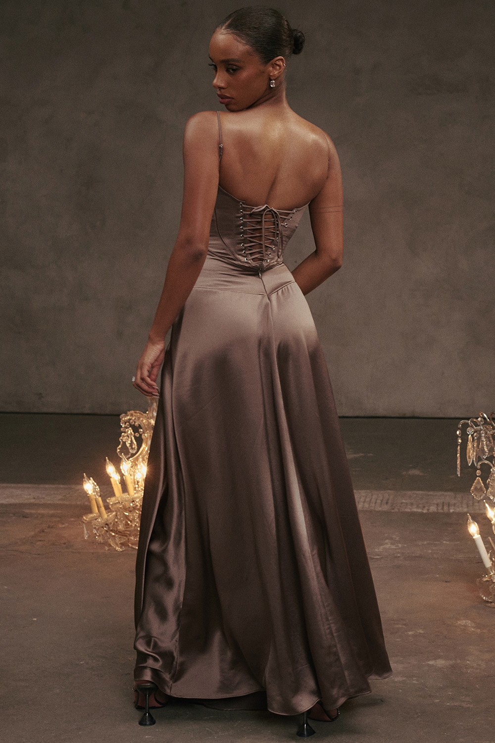 Anabella  Smoke Lace Up Maxi Dress — image 12