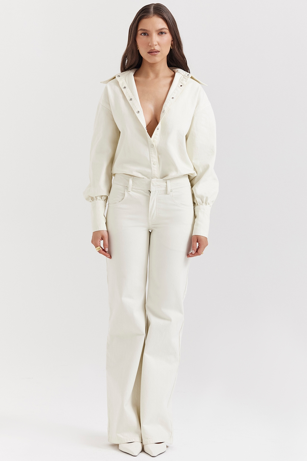 Zuri  Ivory Denim Shirt — image 3