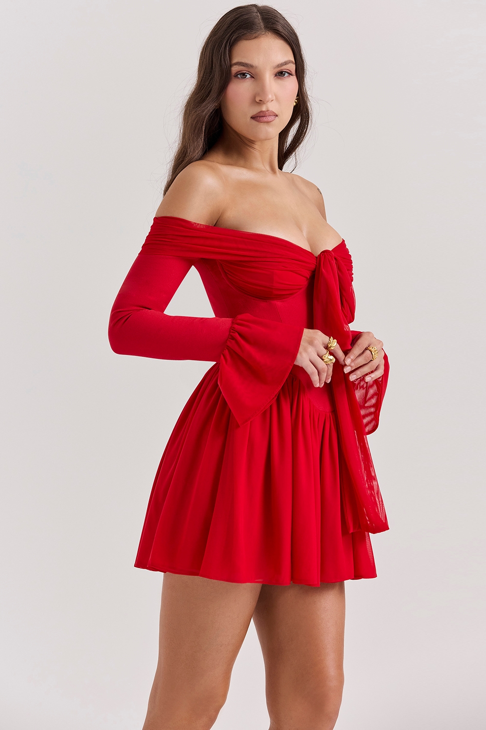 Alana  Scarlet Off Shoulder Dress — image 9