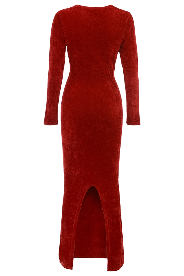 Aria  Scarlet Chenille Sweetheart Dress — image 13
