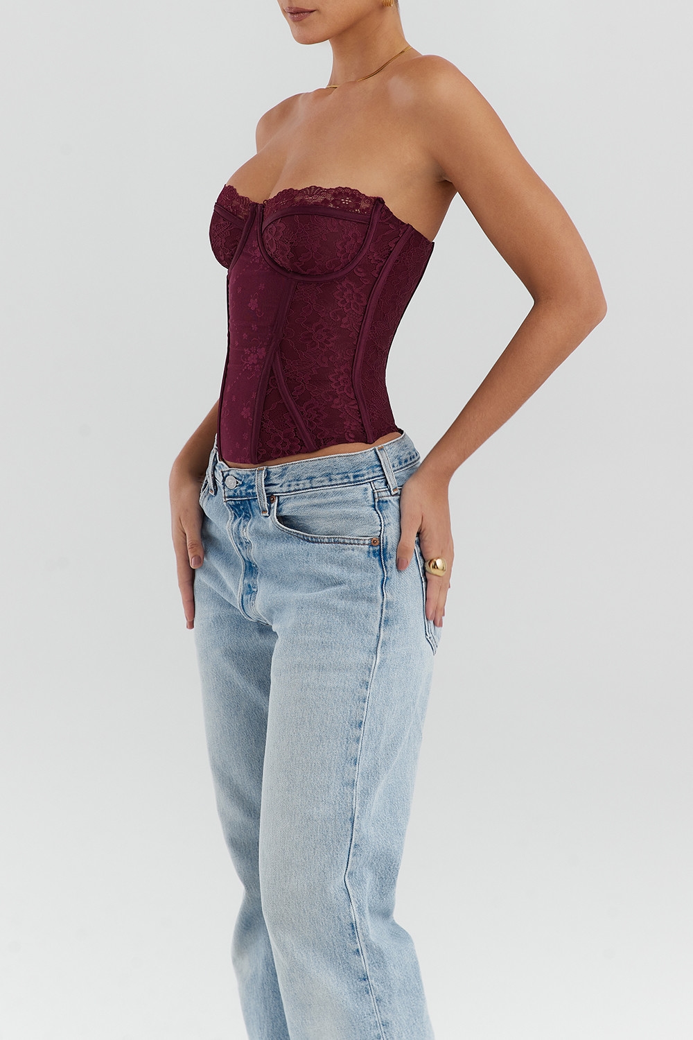 Mistress Rocks Black Cherry Lace Underwired Corset - SALE — image 7